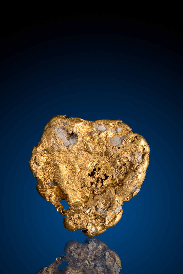(image for) Remarkable, Circular Natural Gold Nugget - Eagle Creek, Alaska - 7.34 grams